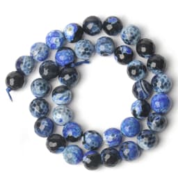 Natural Stone Blue Fire Agates Dragon Veins Onyx Round Loose Beads For Jewelry Making 15''Inch 6/8/10mm DIY Bracelets Necklaces