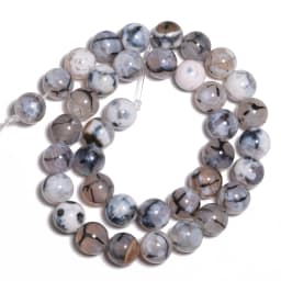 Natural Stone Blue Fire Agates Dragon Veins Onyx Round Loose Beads For Jewelry Making 15''Inch 6/8/10mm DIY Bracelets Necklaces
