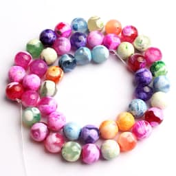 Natural Stone Blue Fire Agates Dragon Veins Onyx Round Loose Beads For Jewelry Making 15''Inch 6/8/10mm DIY Bracelets Necklaces