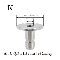 Homebrew Beer Quick Disconnect 304 Stainless Steel Ball Lock Style Free Shipping