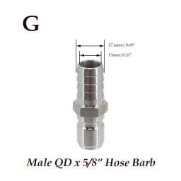 Homebrew Beer Quick Disconnect 304 Stainless Steel Ball Lock Style Free Shipping