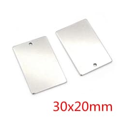 10pc/lot No Fade Charms 316 Stainless Steel rectangle Charms for necklace pendant charms diy jewelry making