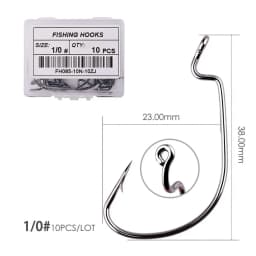 Fishing hooks 10pcs jig head crank hook Bass Offset fish hook for Soft Bait Crankbait carp sea Fishing Tackle accessories Pesca