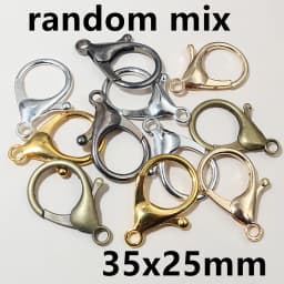 10pcs/lot Lock Shaped Snap Lobster Clasp Hooks Gold Silver Plated DIY Jewelry Making Findings for Keychain Neckalce Bracelet