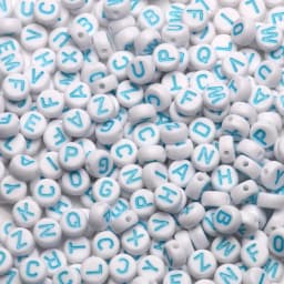 100/200/300/500PC Mixed White Letter Acrylic Beads Round Flat Alphabet Beads For Jewelry Making Handmade Diy Bracelet Necklace