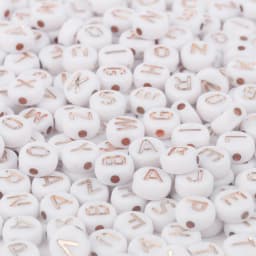 100/200/300/500PC Mixed White Letter Acrylic Beads Round Flat Alphabet Beads For Jewelry Making Handmade Diy Bracelet Necklace