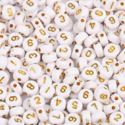 100/200/300/500PC Mixed White Letter Acrylic Beads Round Flat Alphabet Beads For Jewelry Making Handmade Diy Bracelet Necklace