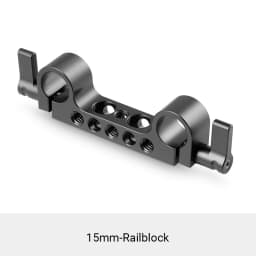 SmallRig Lightweight 15mm Railblock Rod Clamp w 1/4"-20 Thread for Sony and Other 15mm DSLR Camera Rig Shoulder Support 2Pc 2061