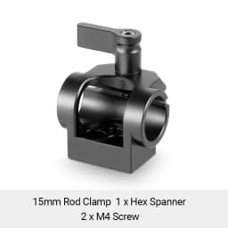 SmallRig Lightweight 15mm Railblock Rod Clamp w 1/4"-20 Thread for Sony and Other 15mm DSLR Camera Rig Shoulder Support 2Pc 2061