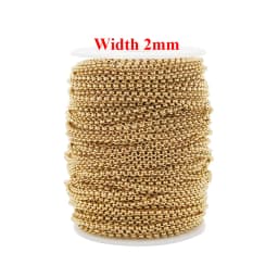 Semitree 2 Meters Stainless Steel BL Chains O Bulk Link Chain DIY Pendant Necklace Jewelry Findings Bracelets Making Accessories