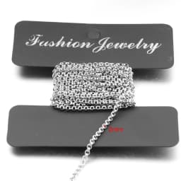 Semitree 2 Meters Stainless Steel BL Chains O Bulk Link Chain DIY Pendant Necklace Jewelry Findings Bracelets Making Accessories