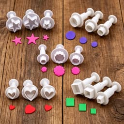 Heart Star Round Square Flower Shape Fondant Cake Decorating Gum Paste Pastry Sugar Craft Cutter Mold Tools