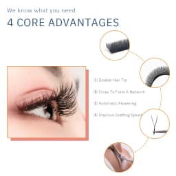 SONG LASHES Y Shape Premade Fans Eyelash Extensions For Salon Individual Eyelashes C D DD Curl 2D YY Lashes Y Shape Lashes