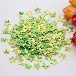 Matte White Transparent Crystal 10mm Five-finger Flower Sequins Paillettes Sewing Wedding Craft Women Garments Accessories 10g