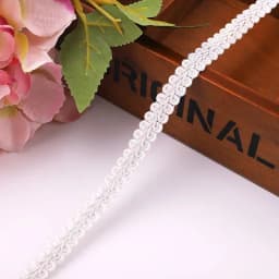 12mm Lace Trimming Ribbon Polyester Centipede Braided Lace Sewing Clothes Accessories Curve Lace DIY Craft Wedding Decor 2/5yard