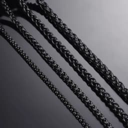 1 Piece Width 3mm/4mm/5mm/6mm Black Color Keel Link Chain Necklace For Men Women Stainless Steel Chain Necklace