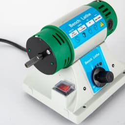 320W AC Polisher Machine Adjustable Variable Speed Multi-function Jewelry Rock Polishing Buffer Bench Lathe with 2 Cloth Wheels