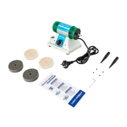 320W AC Polisher Machine Adjustable Variable Speed Multi-function Jewelry Rock Polishing Buffer Bench Lathe with 2 Cloth Wheels