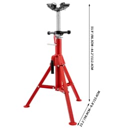 SucceBuy Pipe Holding Stand V-Head 1107A 1107C 1107 w/ 2/4 Ball Transfer Folding Tripod Pipeworking Supporting Clamped Tool