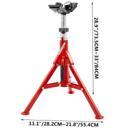 SucceBuy Pipe Holding Stand V-Head 1107A 1107C 1107 w/ 2/4 Ball Transfer Folding Tripod Pipeworking Supporting Clamped Tool