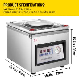 SucceBuy DZ-260C Chamber Vacuum Sealer Kitchen Food Packing Sealing Machine 110V Packaging for Food Saver Home Commercial Using
