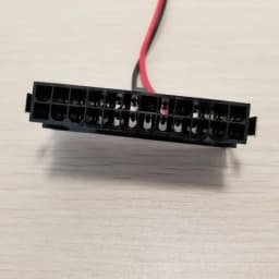PC Server ATX PSU 24Pin Female Socket Starter Switch Button Power Cable 18AWG Self-Lock Boat Shape 50cm Red Indicator Light