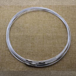 10pc/lot 1mm Stainless Steel Choker Necklace Wire Cord Rope with Brass Screw Clasp for DIY Jewelry Making Craft 45cm/18inch Z952