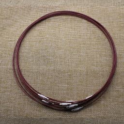 10pc/lot 1mm Stainless Steel Choker Necklace Wire Cord Rope with Brass Screw Clasp for DIY Jewelry Making Craft 45cm/18inch Z952