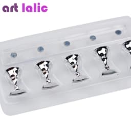5Pcs Nail Art Practice Display Stand Set Chess Board Magnetic Tips White & Black Holder Polish Gel Color Chart Tool