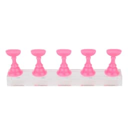5Pcs Nail Art Practice Display Stand Set Chess Board Magnetic Tips White & Black Holder Polish Gel Color Chart Tool