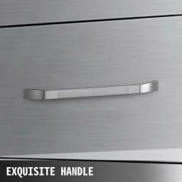 SucceBuy Stainless Steel Outdoor Kitchen Drawers W/ Handle Large Storage BBQ Island Great for Any Weather Condition