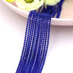 Crystal glass Rhinestone Chain with Colorful bottom sew on stone Cup Chain Gule on Rhinestone Trim DIY Accessories