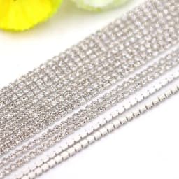Crystal glass Rhinestone Chain with Colorful bottom sew on stone Cup Chain Gule on Rhinestone Trim DIY Accessories