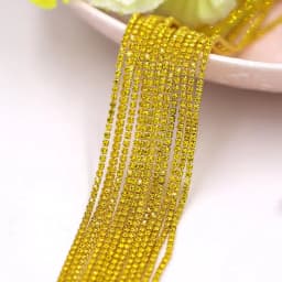 Crystal glass Rhinestone Chain with Colorful bottom sew on stone Cup Chain Gule on Rhinestone Trim DIY Accessories