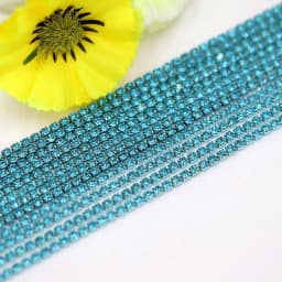 Crystal glass Rhinestone Chain with Colorful bottom sew on stone Cup Chain Gule on Rhinestone Trim DIY Accessories