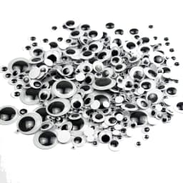 DIY Wiggly Googly Eyes Black White Self-Adhesive Doll Eye Movable Simulation Animal Eyeball Kindergarten Children Craft Supplies