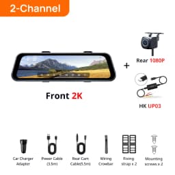 70mai Rearview Dash Cam S410 9.35" Mirror Display Front 2K Rear 1080P F1.55 Aperture Supercapacitor 24/7 Protection 70mai S410
