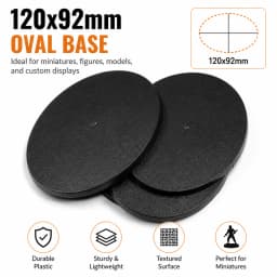 120x92mm Oval Bases Model Plastic Bases for Games