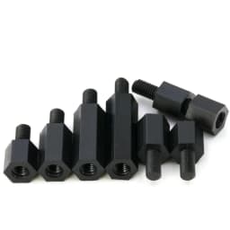 200Pcs/set M2 M2.5 M3 M4 Black/White Hex Nylon Standoff Spacer Column Flat Head Nylon Plastic Spacing Screws Nuts