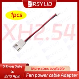 ARSYLID Conversion Cable 4pin 3pin to 2 Pin 2.5mm Adapter Fan for VGA Cooling Fan Power Supply Mini 2pin