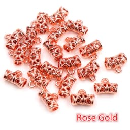 20pcs 12x9mm Beads Bails Pendants Jewelry Making DIY Necklace Silver Plated Gold Black Bails Pendants Charm Jewelry Supplies