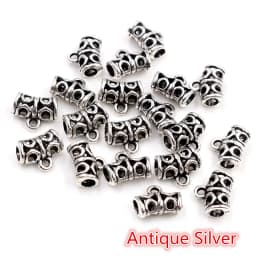 20pcs 12x9mm Beads Bails Pendants Jewelry Making DIY Necklace Silver Plated Gold Black Bails Pendants Charm Jewelry Supplies