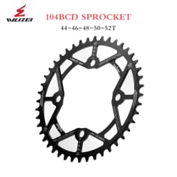 WUZEI 104BCD Round Shape Chainrings 30T 32T 34T 36T 38T 40T 42T 44T 46T 48T 50T 52T Narrow Wide Chain Wheel MTB Bicycle Parts
