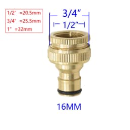 1/2" 3/4" 1" Thread Brass Quick Connector Garden Watering Adapter Drip Irrigation Copper Hose Quick Connector Fittings 1 Pcs