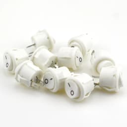 5pcs/10pcs 16mm Diameter Small Round Boat Rocker Switches Black Mini Round Black White Red 2 Pin ON-OFF Rocker Switch