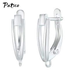 Wholesale 925 Sterling Silver Hook Earring DIY Accessories Crystal AAA Cubic Zirconia Handmade Earrings Jewelry Making Findings