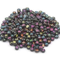 100/200/300/500pc Mixed English Round Square Letter Beads Heart Alphabet Beads Acrylic Beads for Jewelry Making DIY Accessories