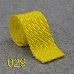 HUISHI Slim Fashion Knitted Ties for Men 5.5 cm Solid Black White Gray Blue Burgundy Knitted Tie