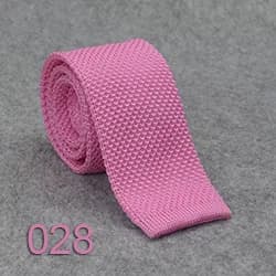HUISHI Slim Fashion Knitted Ties for Men 5.5 cm Solid Black White Gray Blue Burgundy Knitted Tie
