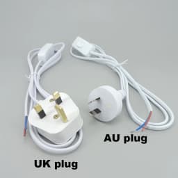 1.8m AC Power Supply Cord On-Off Switch Two-Pin Extension Cords Cable Type Adapter Line For LED Light Lamp EU US Plug